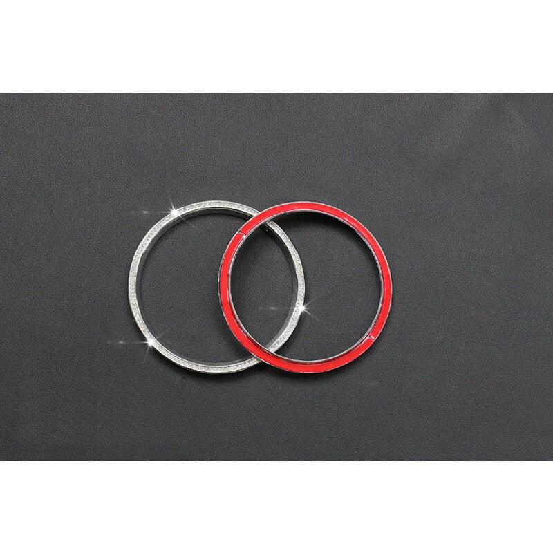 Pair Crystal Circle Speaker Grille Cover Ring Trim fit For Mini Cooper F55 F56