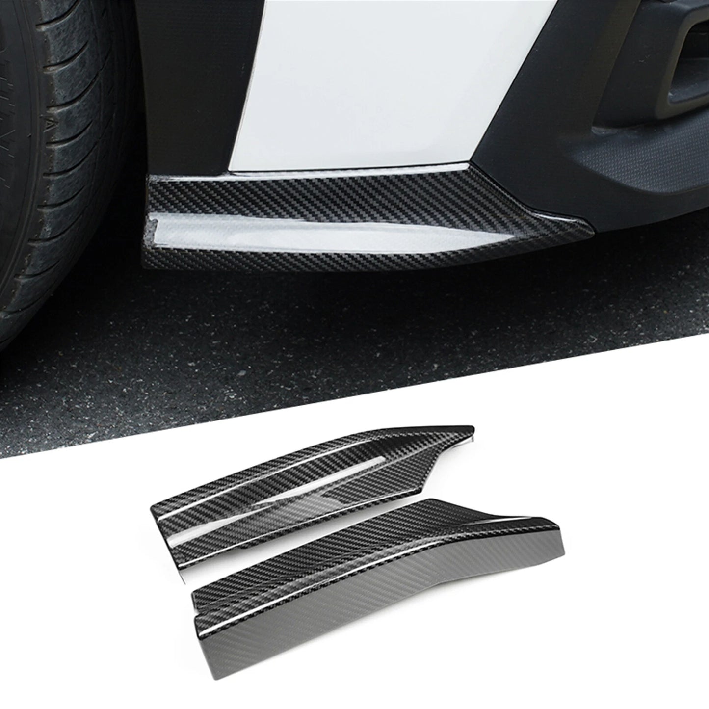 Carbon Fiber Front Bumper Side Corner Cover Trim for Subaru WRX (2022-2024)