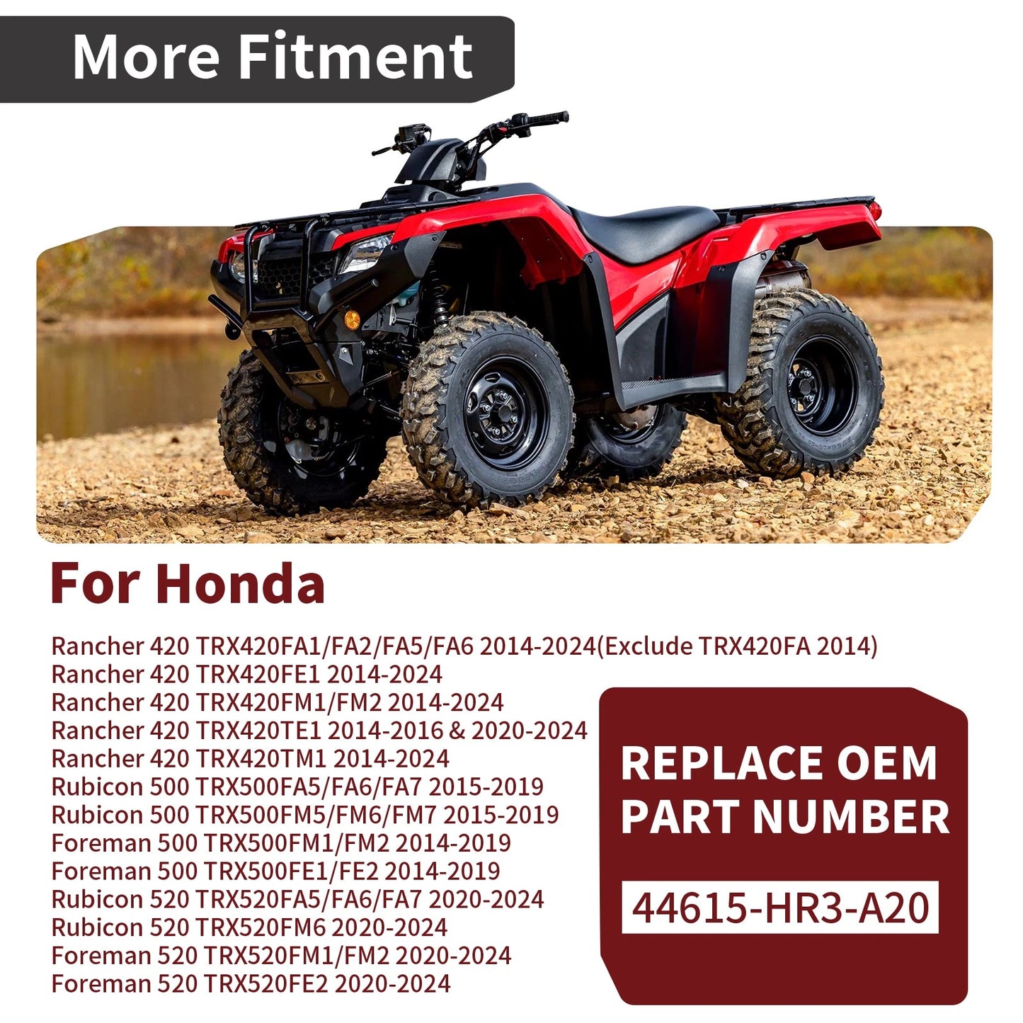 Front Left/Right Wheel Hub for Honda Rancher 420 TRX420FA1/FA2/FA5/FA6 (2014-2024)