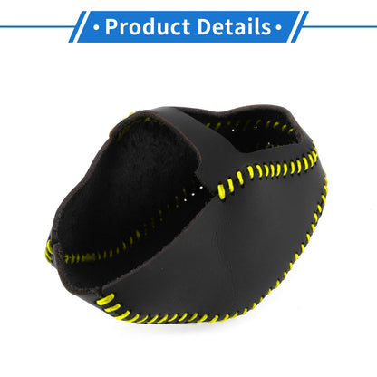Gear Shift Knob Cover for Toyota RAV4 2019-2024 Black Yellow Faux Leather