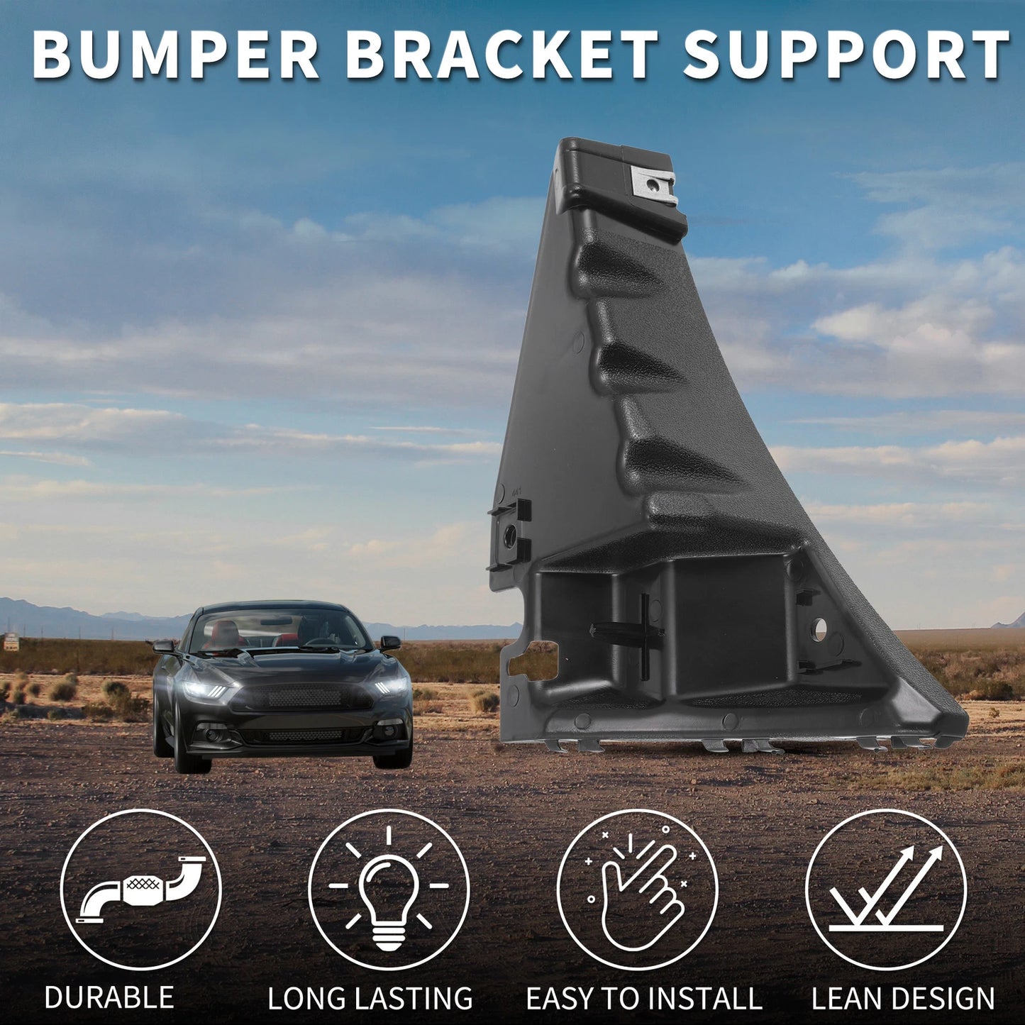 Left Front Bumper Retainer Bracket for Ford Mustang (2010-2014)
