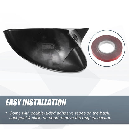 Rearview Mirror Cover Overlay Gloss Black for Ford Mustang GT (2015-2024)