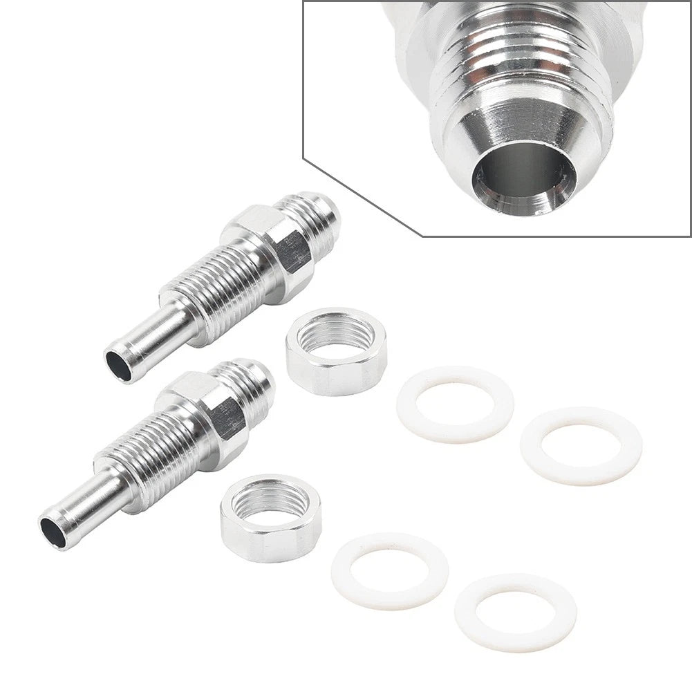 6AN Male Flare Bulkhead to 5/16" Hose Barb Fuel Tank Fittings