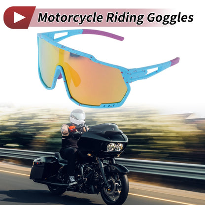 Goggles 1 Pc Motorcycle Riding Multicolour Blue Red Dots UV400 for Motorcycle