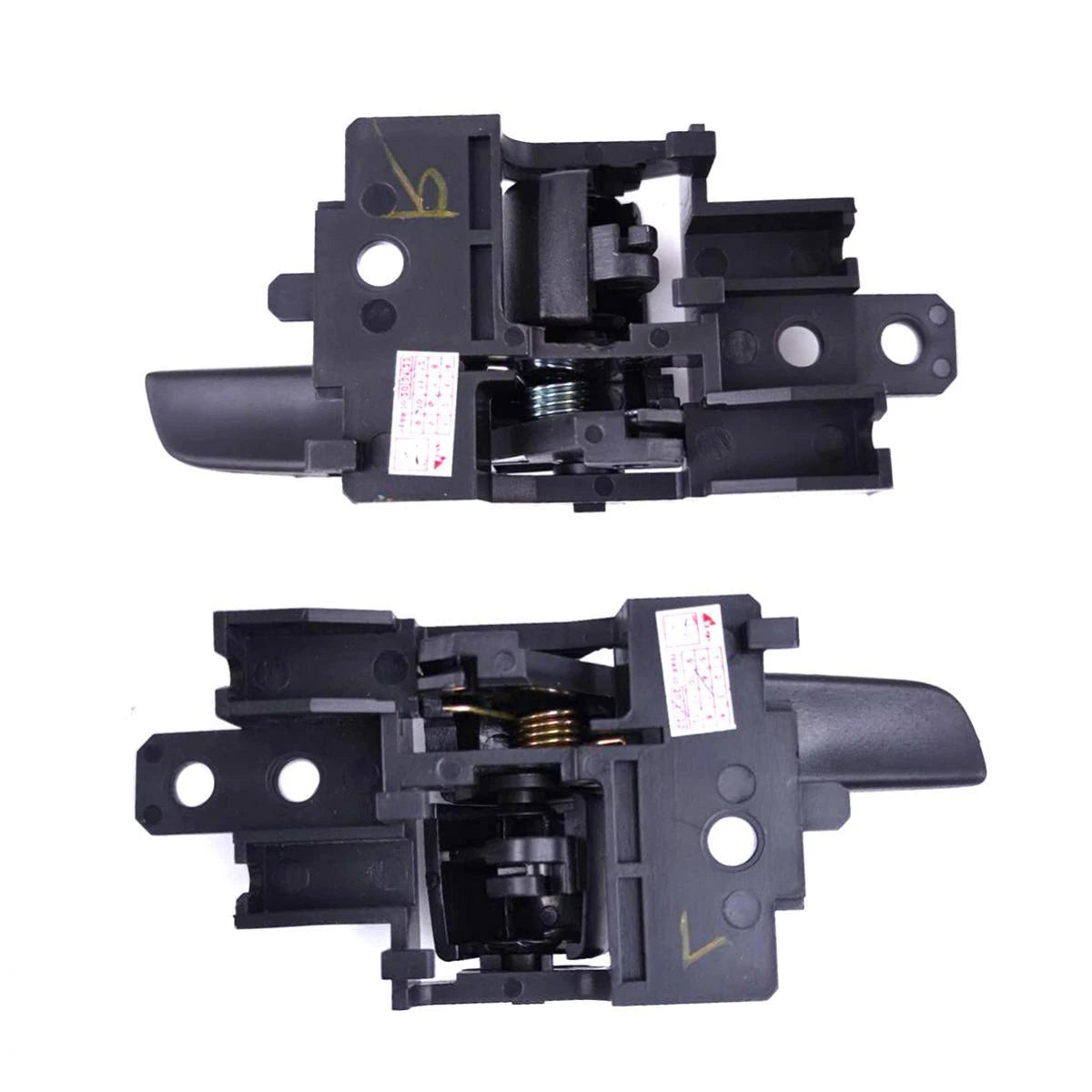 Interior Door Handle Black Pair Fits Mitsubishi Mirage 5D Hatchback 2012-18 D06