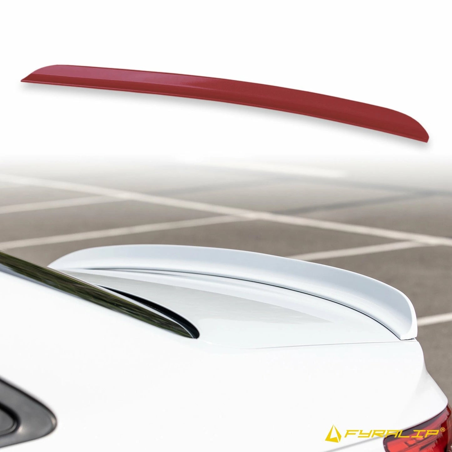 Boot Lip Spoiler for Audi A6 C6 (2005-2008) Red Duckbill