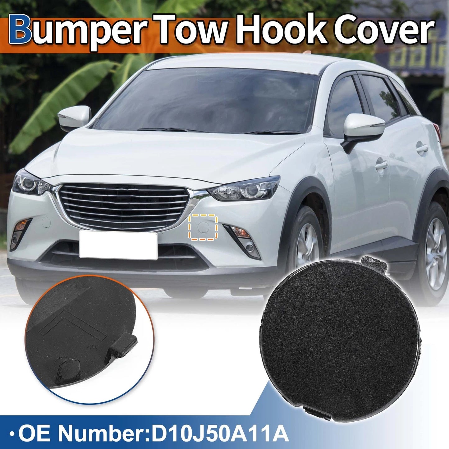 Tow Hook Cover for Mazda CX-3 (2016-2021) - Shooting Star Grey