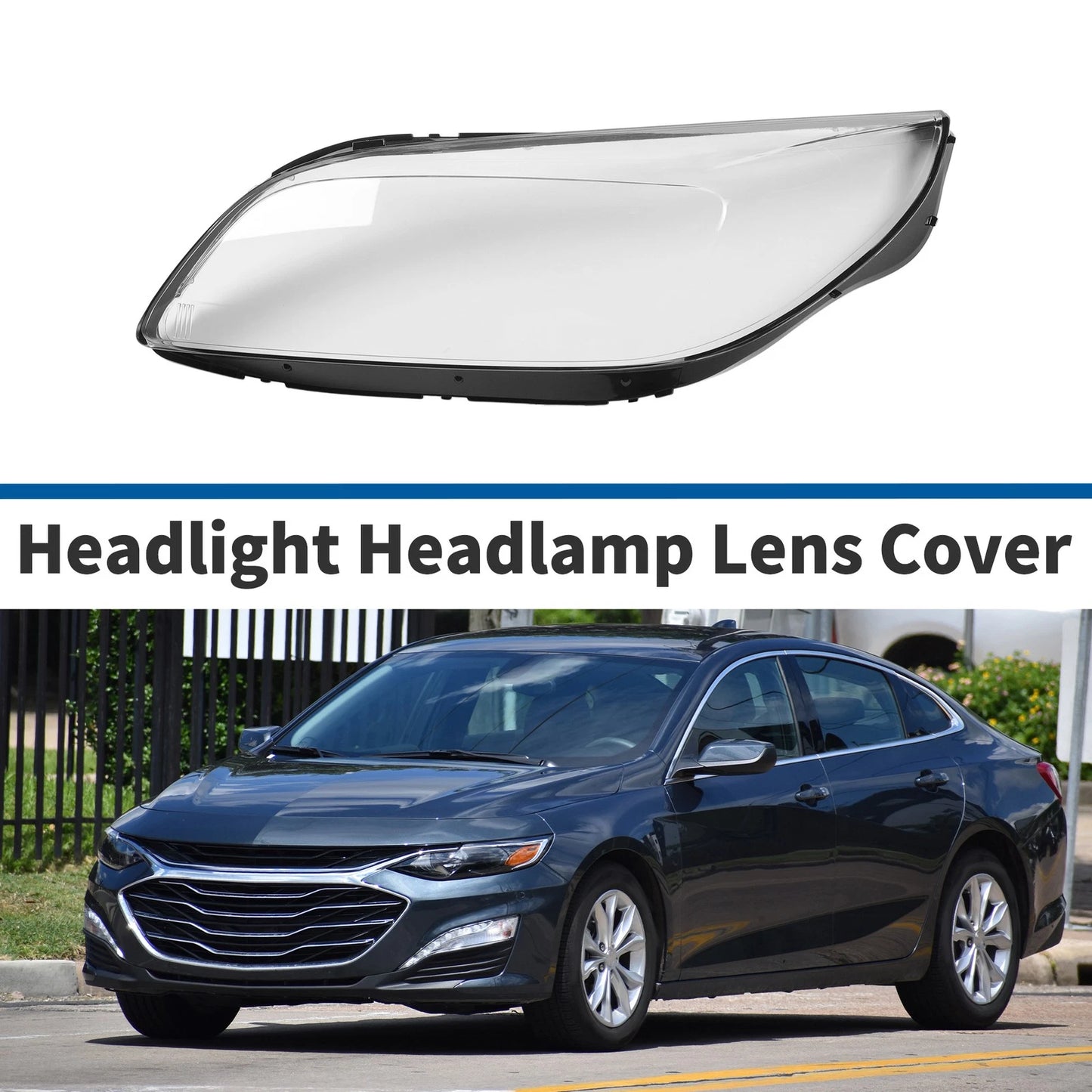 1 Pcs Front Left Headlight Lens Cover for Chevrolet Malibu (2013-2015)
