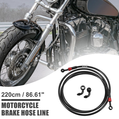 Brake Hose 90 Degree 220cm Motorcycle Braided Line Clutch Tube for Make Model