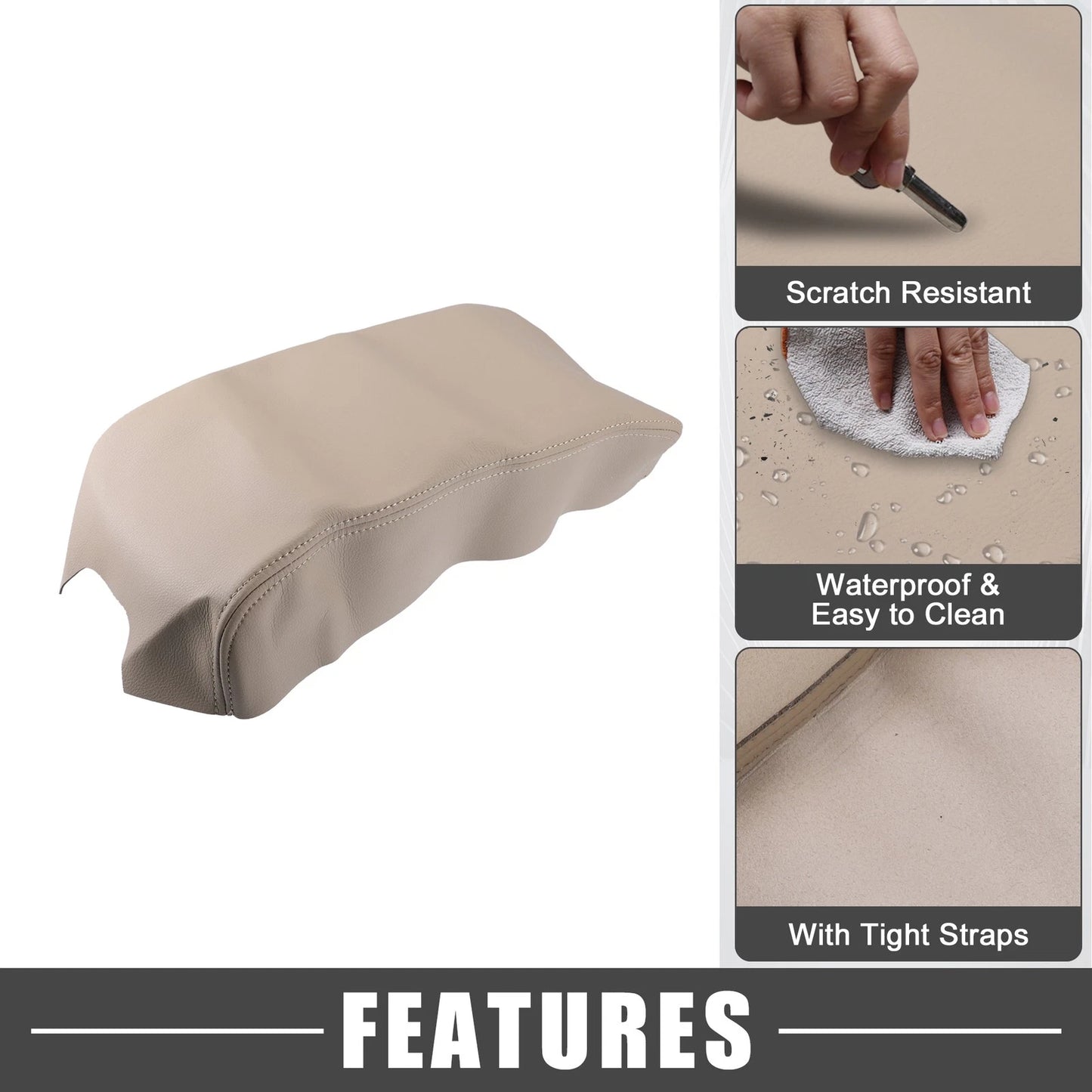 Center Console Armrest Cover for Toyota Camry (2012-2017) Beige