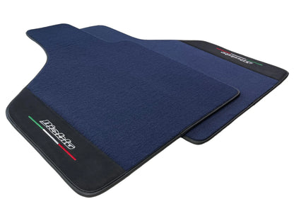 Dark Blue Floor Mats for Lamborghini Diablo (1990-2001) with Alcantara Leather
