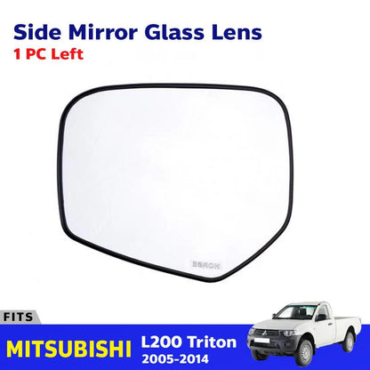 Side Mirror Glass Lens Rearview LH Door Fit For 2005-14 Mitsubishi Triton Pickup