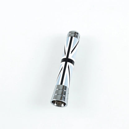Antenna, Black Union Jack, Chrome Screw On for Mini Cooper (2001-2017)