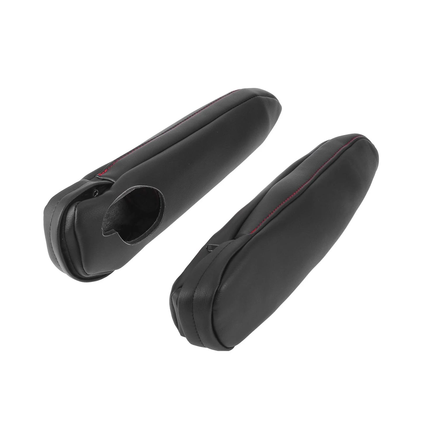 Pair Front Seat Armrest Cover Black/Red Line for Toyota Sienna (2011–2018)