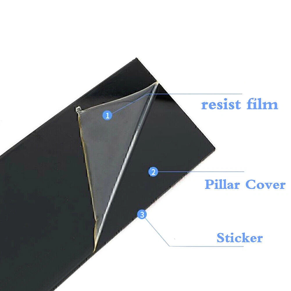 6 x Gloss Black Pillar Post Trim for Kia Forte (2019-2024)