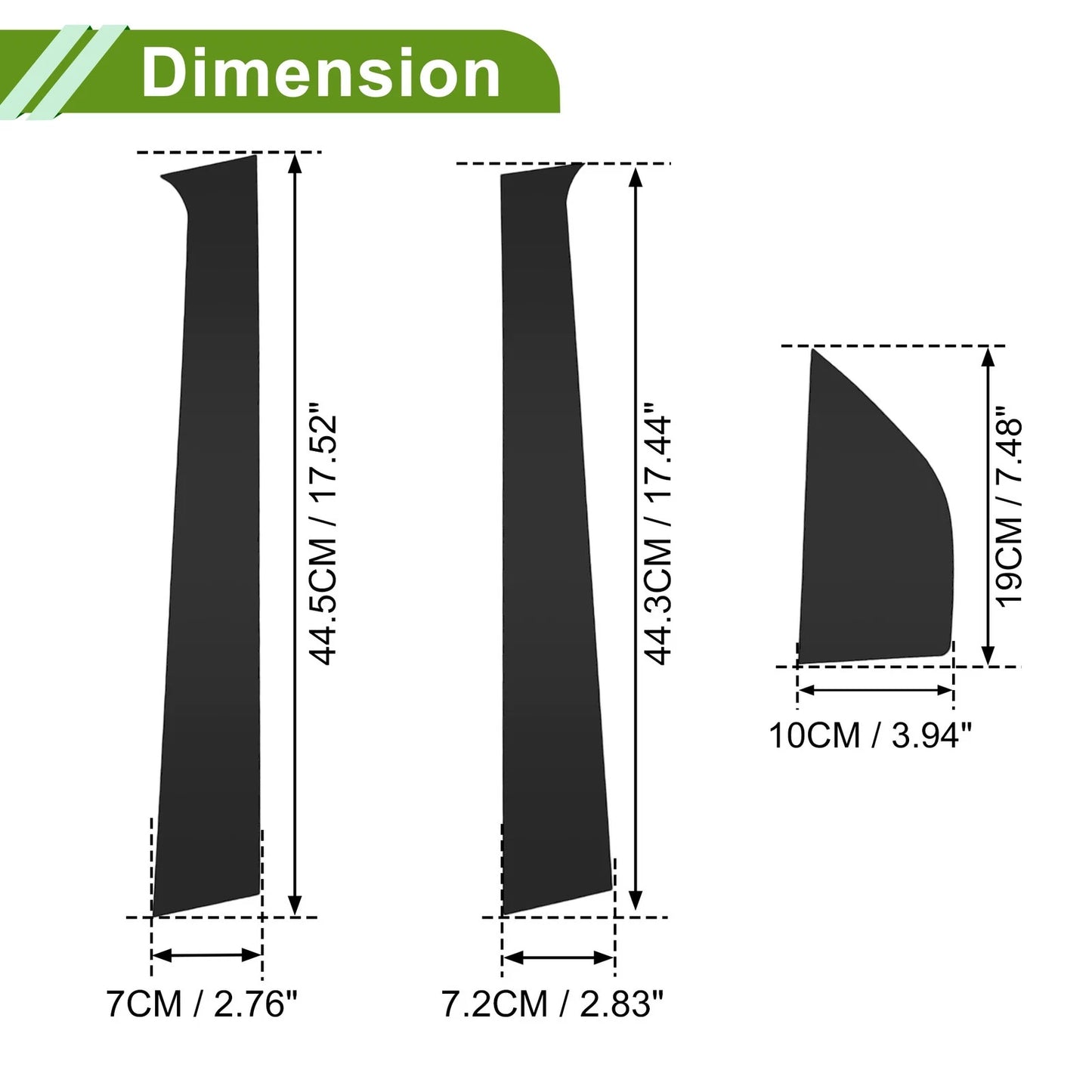 6 x Pillar Window Trim for Chevy Aveo (2002 - 2006)