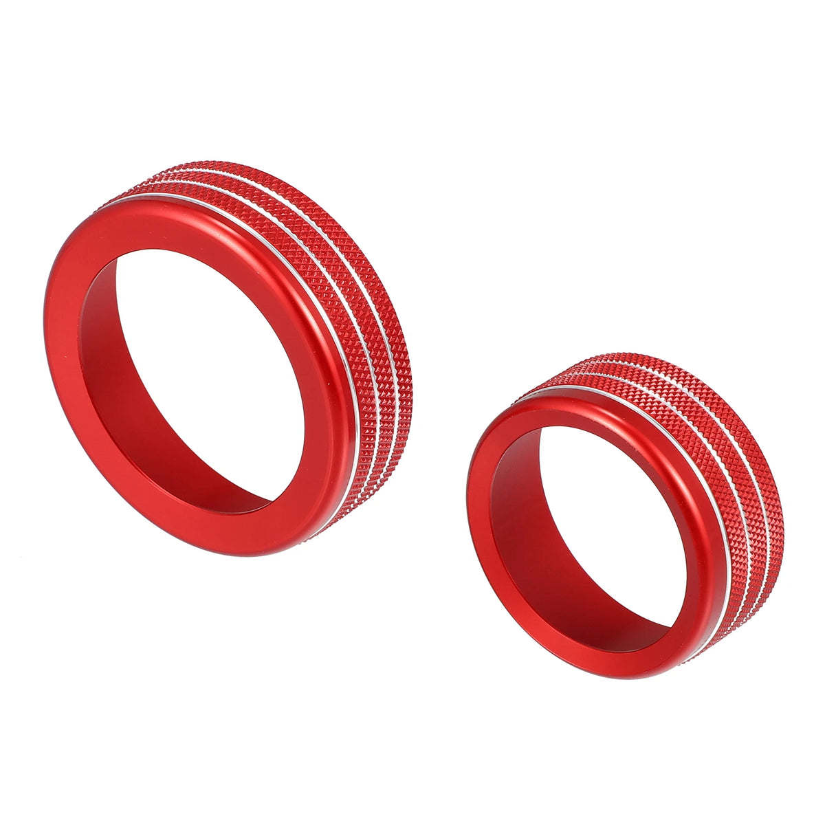 7 x Red AC Climate Control Knob Trim Covers for Ford F-150 (2021-2022)