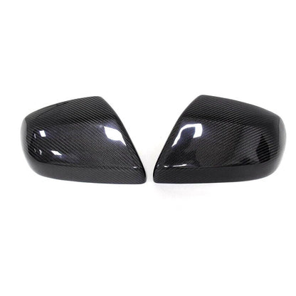 Real Carbon Fiber Add-on Mirror Cover Caps For Cadillac ATS 2014-2018