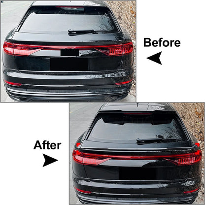 ABS Rear Trunk Spoiler Wing for Audi Q8 SQ8 2019-2024 Carbon Fiber Look