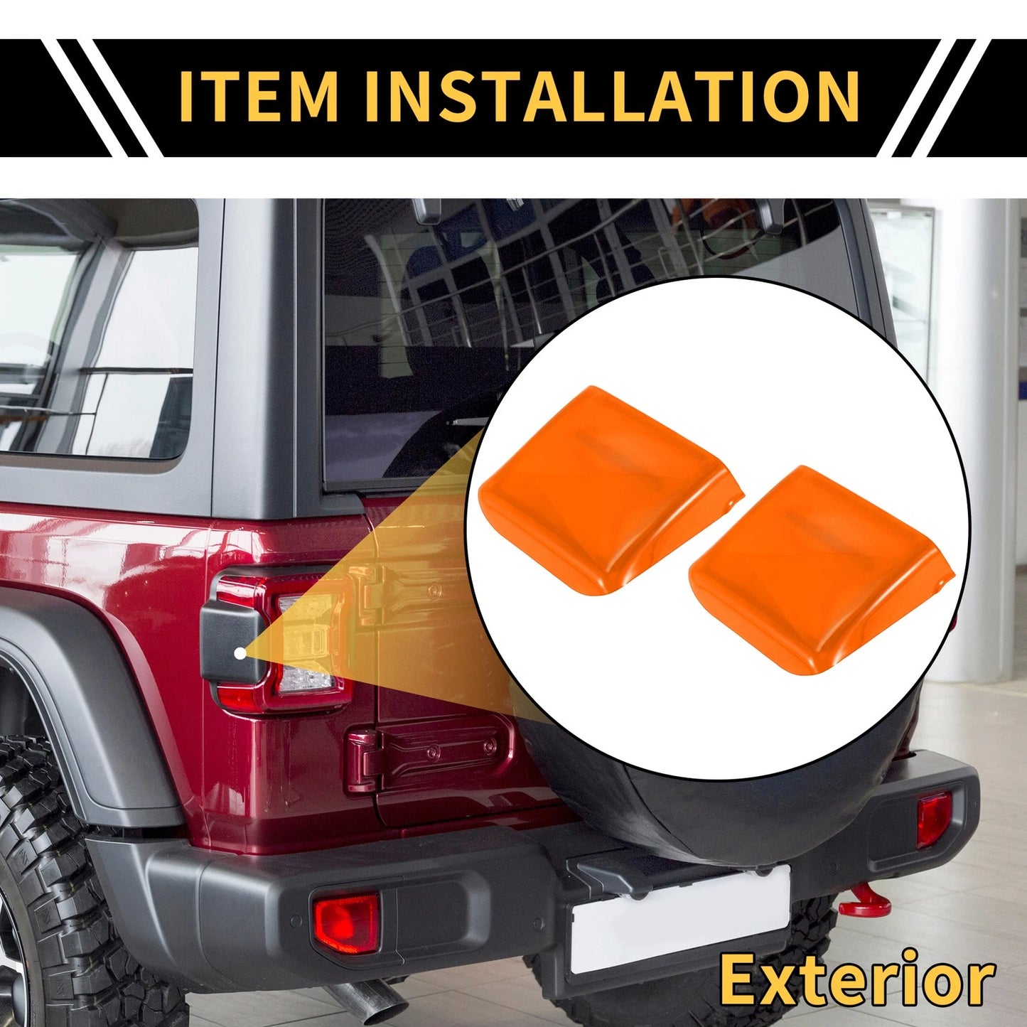 Tail Light Side Cover Trim for Jeep Wrangler JL JLU (2018-2024) Orange