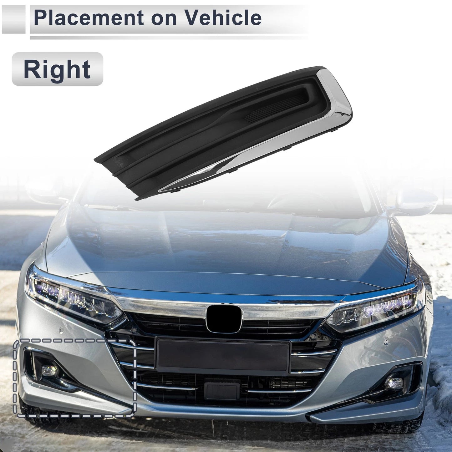 Front Right Fog Light Grill for Ford Taurus (2019-2020)