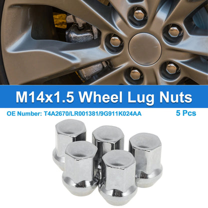 5 Pcs M14x1.5 Wheel Lug Nuts for Land Rover Discovery Sport (2015-2021)