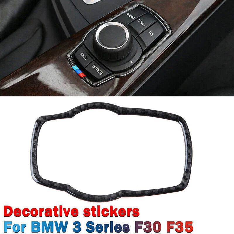 Carbon Fiber Multimedia Switch Cover Trim for BMW F30 F35 (2012-2018)