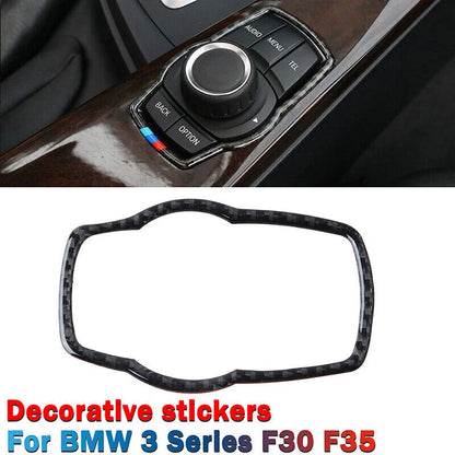 Carbon Fiber Multimedia Switch Cover Trim for BMW F30 F35 (2012-2018)