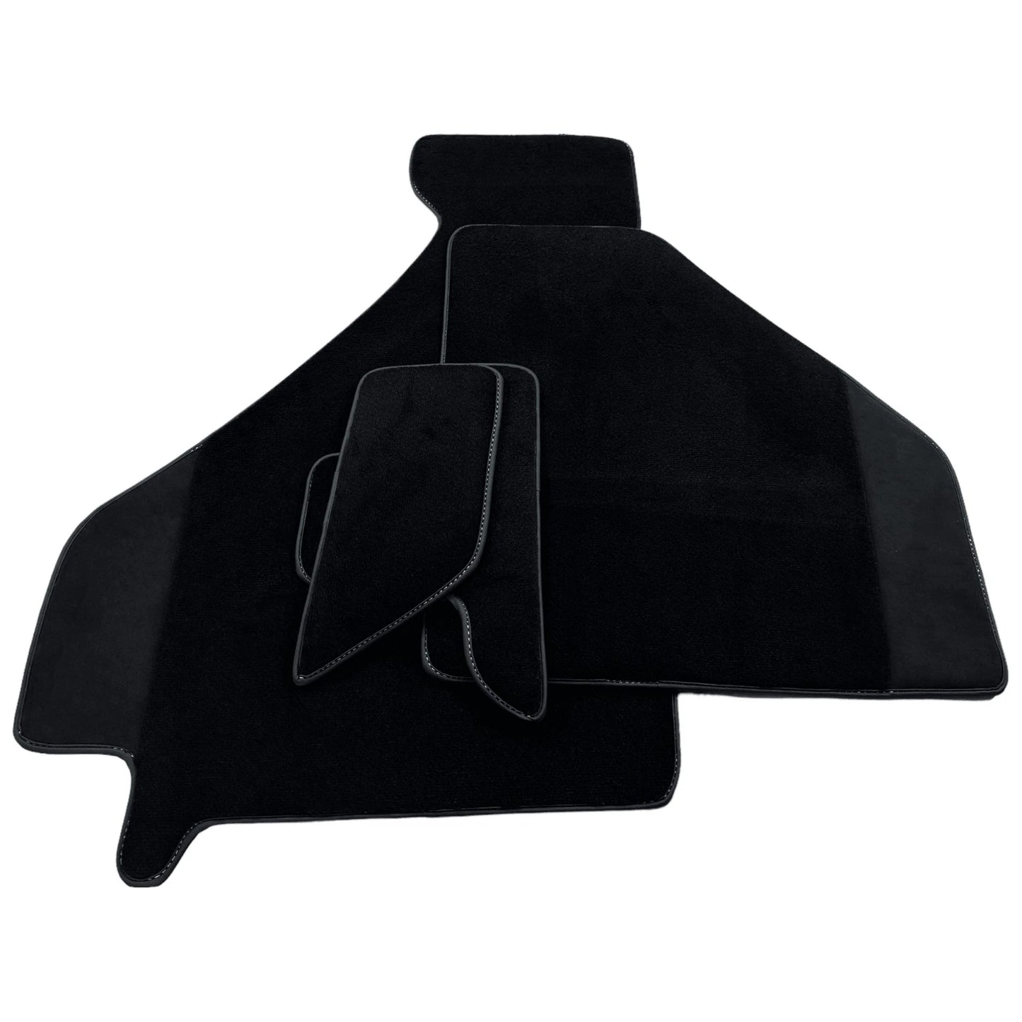 AutoWin Black Floor Mats for Ferrari F355 (1994-1999) with Alcantara Leather