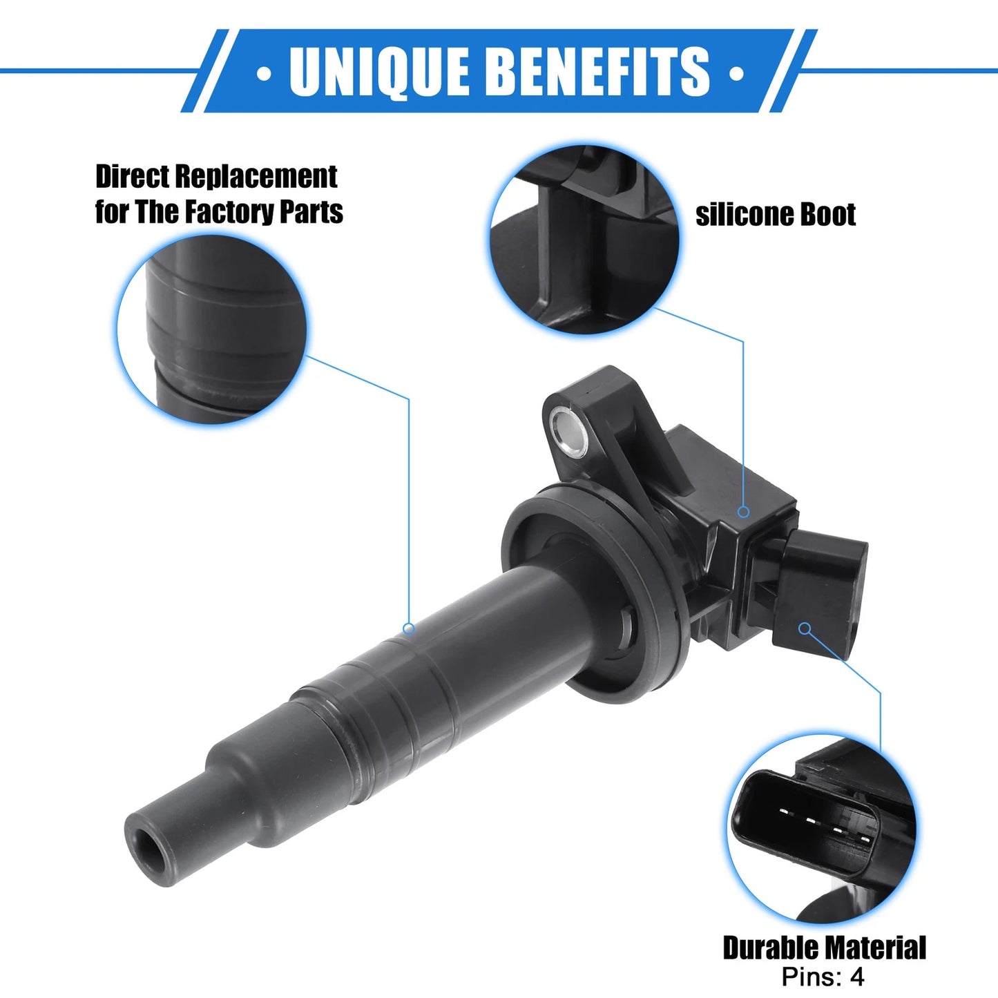 Ignition Coil Assembly for Toyota Corolla L4 1.8L