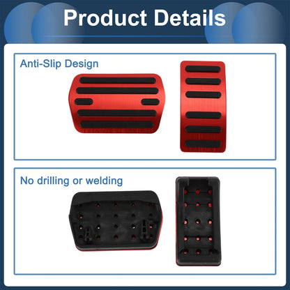 2 x Automatic Foot Accelerator Pedal Covers for Ford Edge (2015-2023)