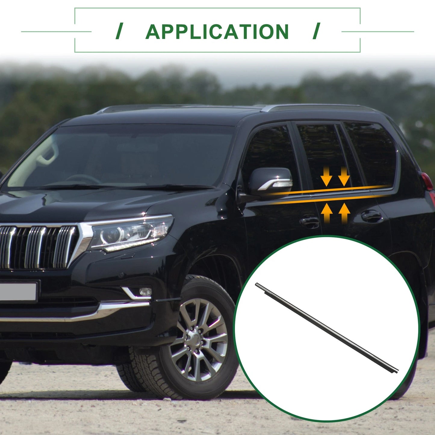 4pcs Weatherstrip Window Seal for Lexus GX470 (2003-2009)