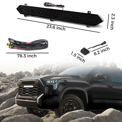 LED Bar & 3 Amber Lights for 2022-2024 Toyota Tundra PRO Grille