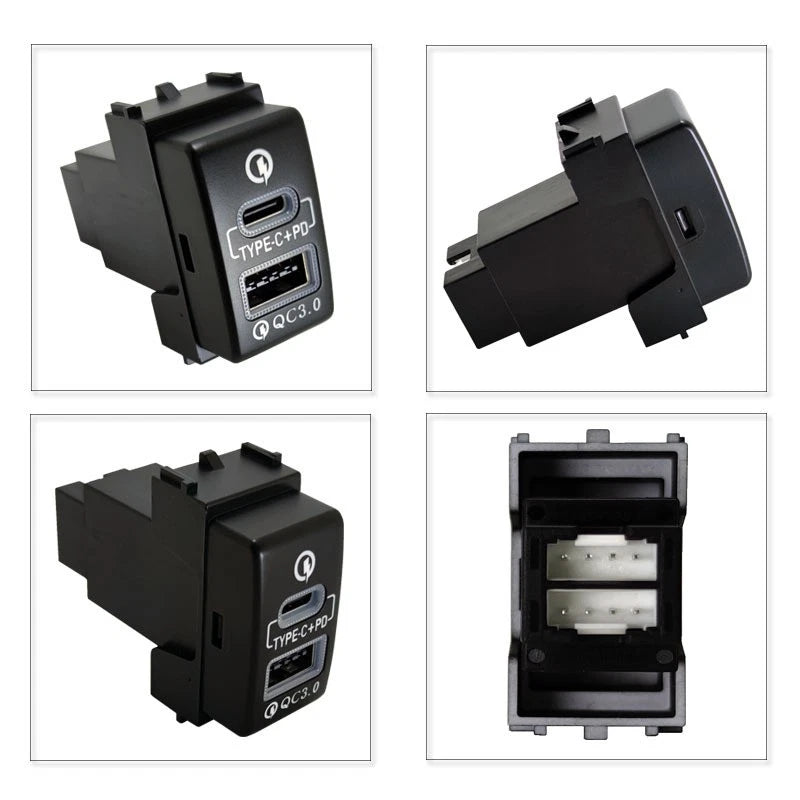 USB QC3.0 Charger 36W for Nissan Altima Sentra X-trail Pathfinder Frontier Rogue