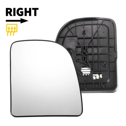 Right Side Heated White Mirror Glass for Ford E150 E250 E350 E450 (2008-2023)