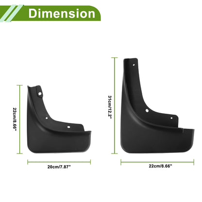Mud Flaps Splash Guards Set for Jeep Compass 2.4T (2017-2020)