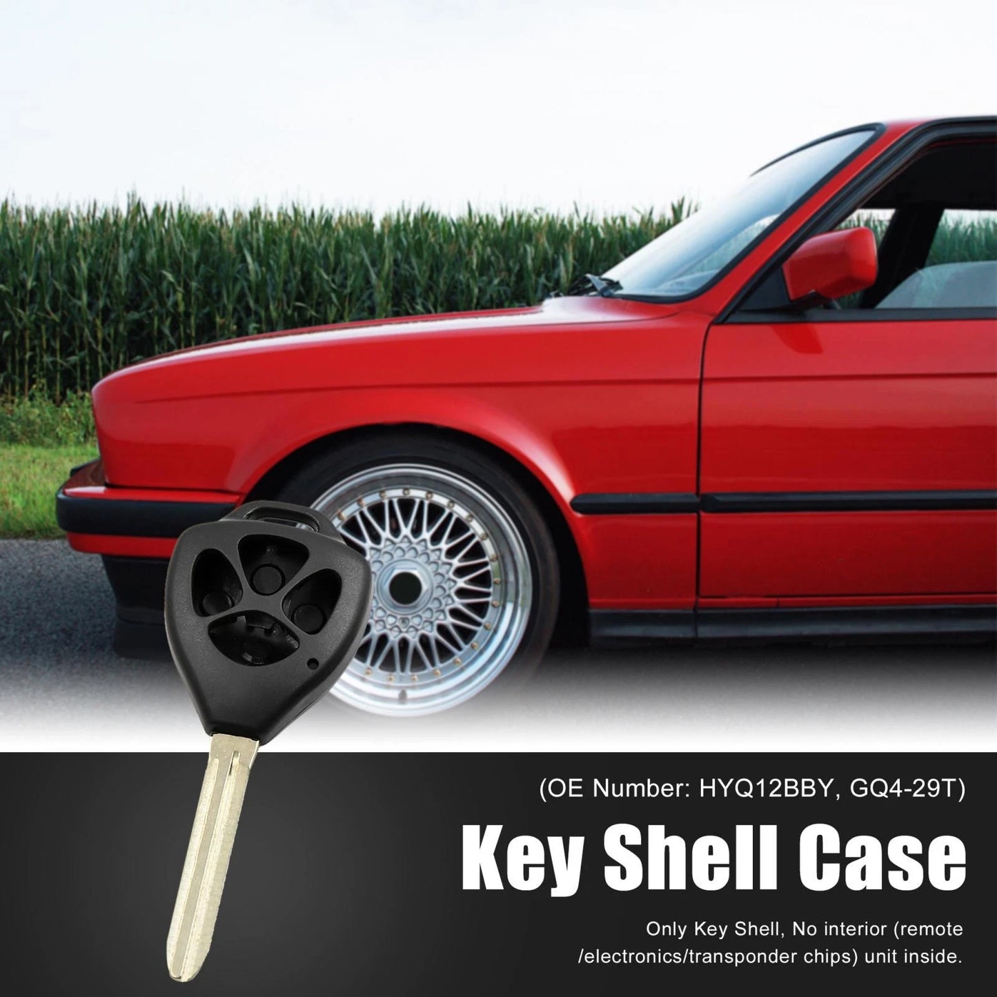 Uncut Key Fob Shell Case for Toyota 4Runner (2010-2016)