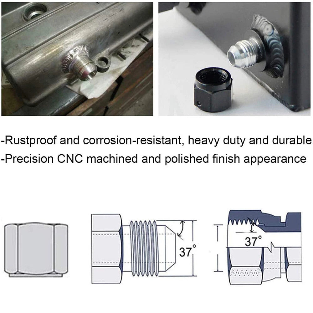 AN-8 Male Aluminum Weld-On Fitting for JXSS032