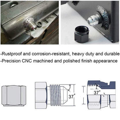 AN-8 Male Aluminum Weld-On Fitting for JXSS032