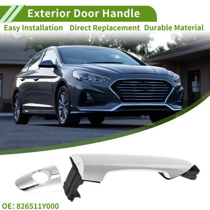 Exterior Door Handle for Hyundai Kia Silver Tone Front Left (2011-2016)