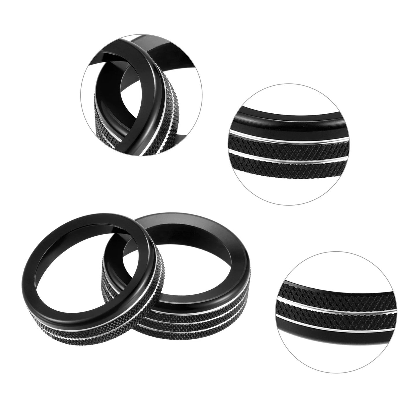 7 x Aluminum Alloy AC Switch Knob Cover Trim for Ford F-150 (2021-2022)