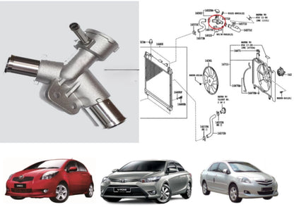 Radiator Water Filler Neck for Toyota Yaris Vios Betla Vitz (2005-2011)