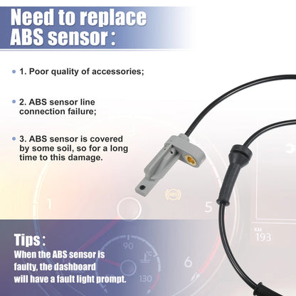 ABS Sensor  Rear Left Right for Peugeot 206 Hatchback (1998-2019)