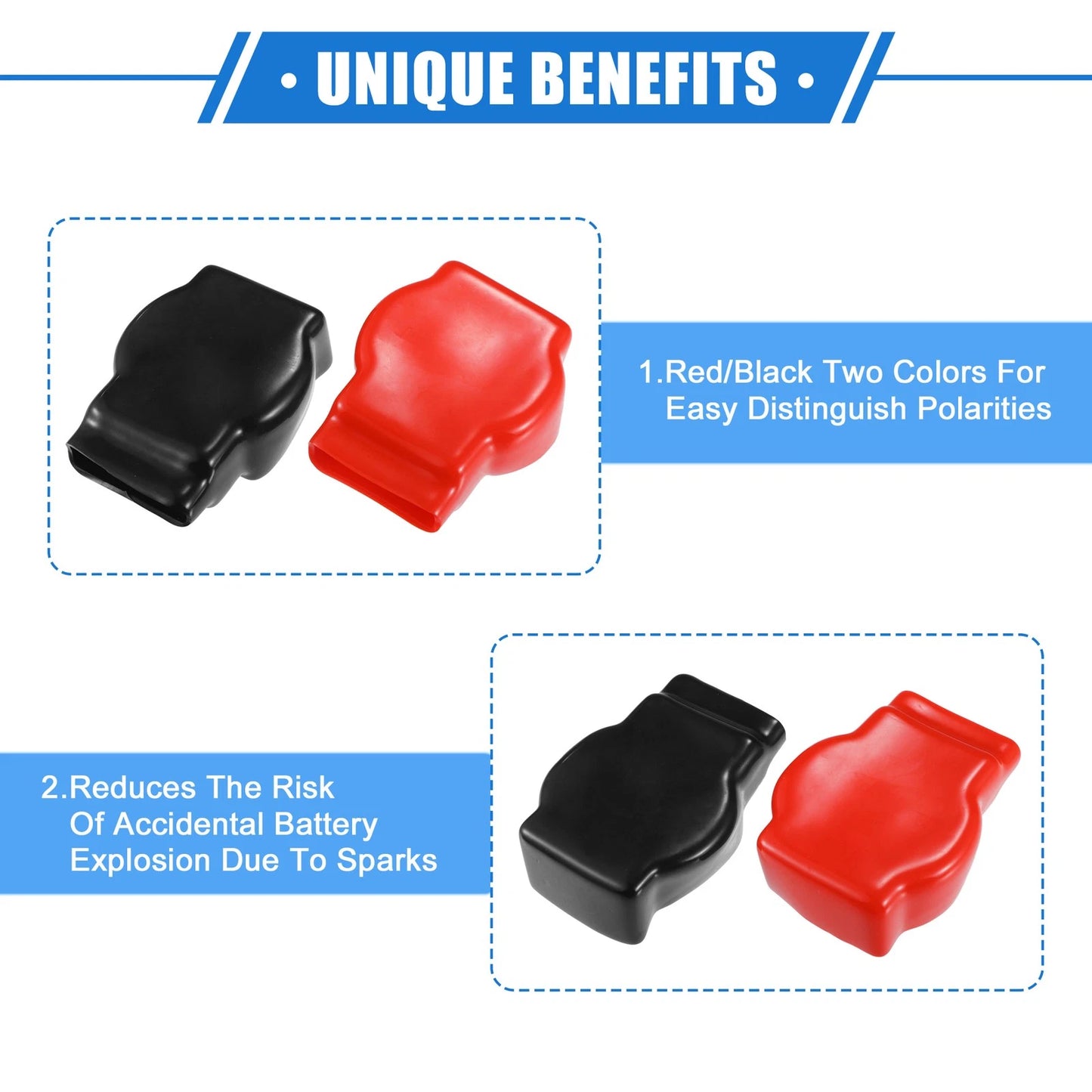 3 x Pair Car Battery Terminal Insulation Cover 80mm Length Universal for Marine