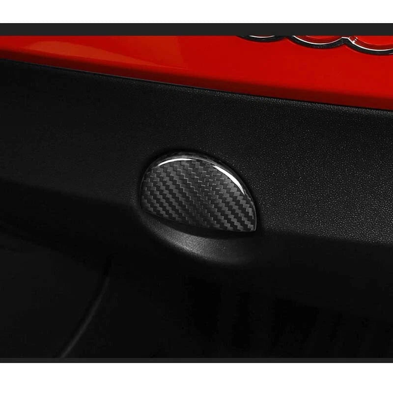 Dry Carbon Fiber Glove Box Handle Cover Trim for Fiat 500 2011-2023