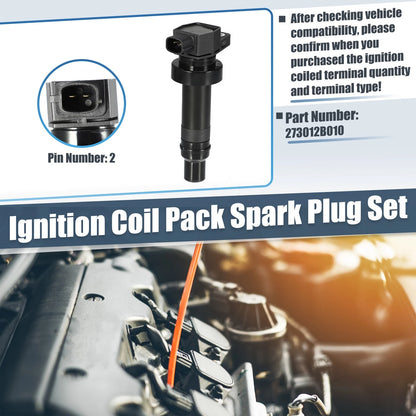 Ignition Coil for Hyundai Accent 1.6L (2004-2015) - 1 Pcs Black