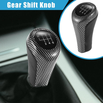 6-Speed Manual Gear Shift Knob for BMW 1 Series E81 Black Silver Tone