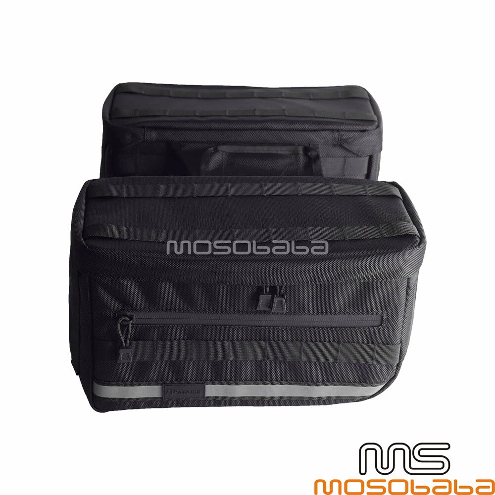 Waterproof Luggage Bag Saddlebags w/ Reflectors for Harley Softail Dyna