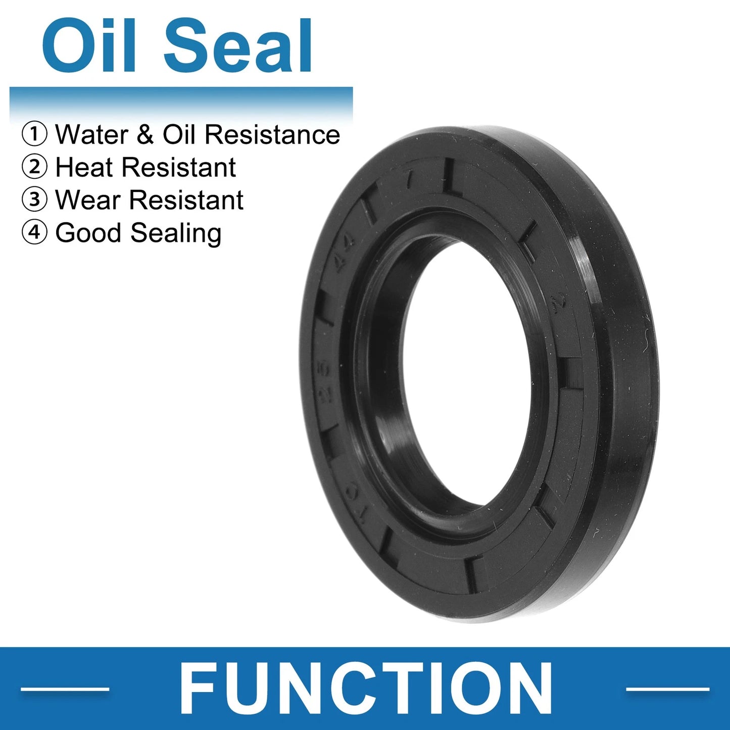 Oil Seal 25x44x7mm Black 5 Pcs Seal Ring Rotary Shaft Seal Nitrile Rubber