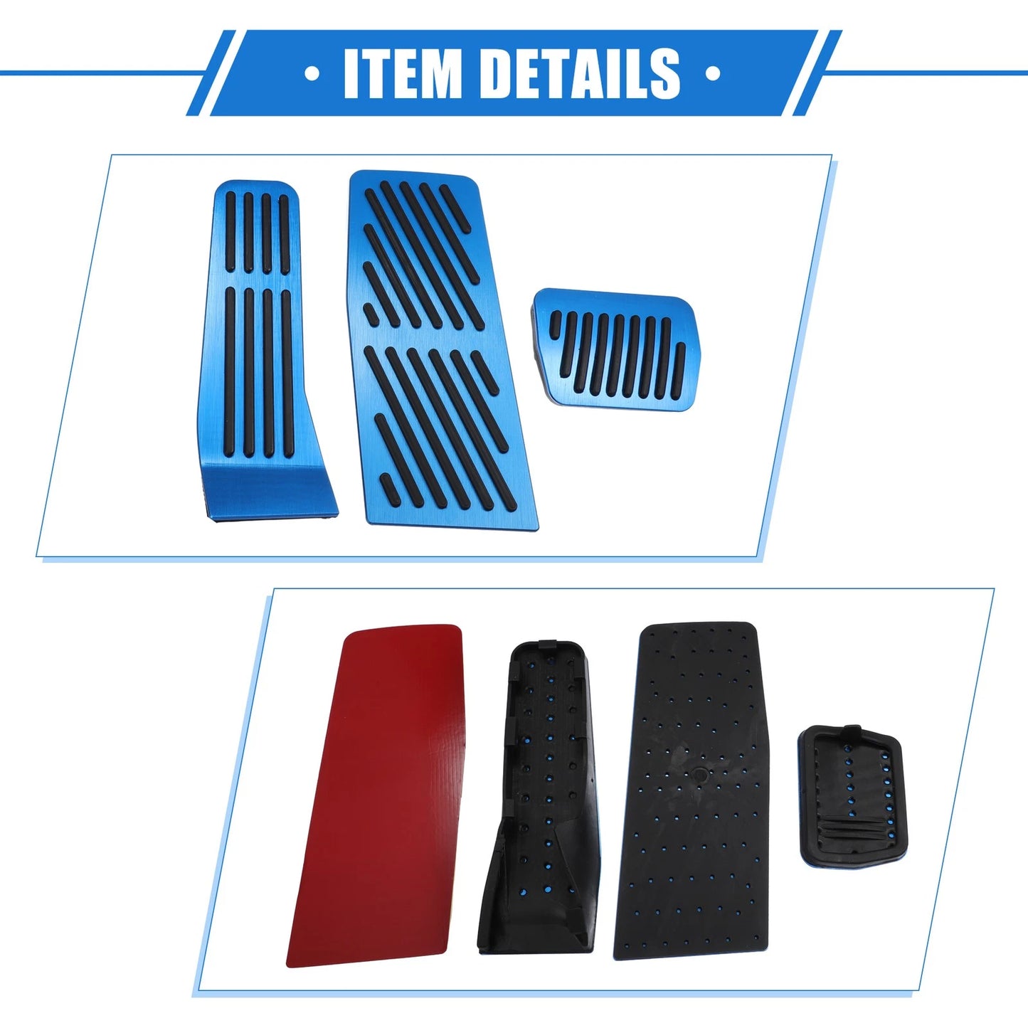 3pcs Gas Brake Foot Rest Pedals for Mazda CX-30 (2020-2021) Blue